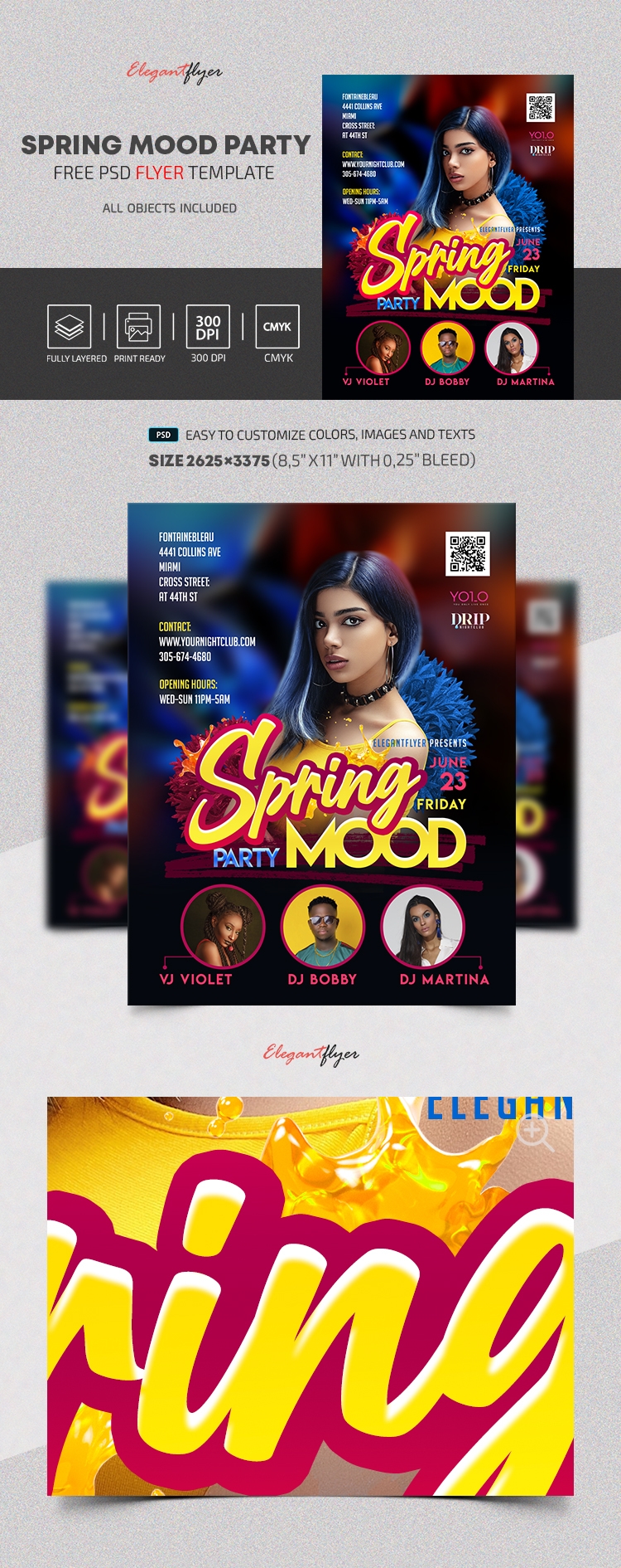 Modern Spring Party Flyer Template - Flyers - Download Sketch Resource