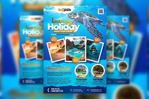 Abstract Infographic Travel Agency Advertisement Flyer Template