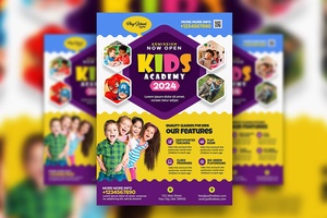 Colorful Creative School Education Admission Flyer Template
