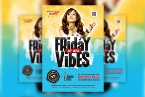 Colorful Nightclub Friday Party Flyer Template