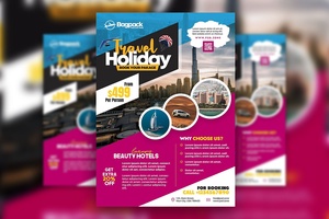 Infographic Geometric Travel Agency Flyer Template
