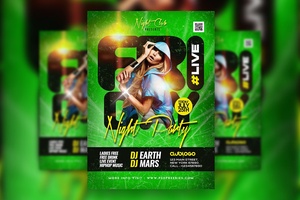 Modern Bright Friday Night Music Party Flyer Template