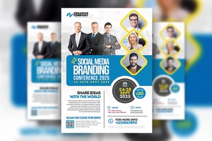 Modern Infographic Business Conference and Workshop Flyer Template
