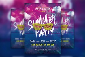Photorealistic Cloudy Summer Party Flyer Template