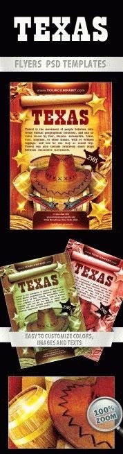Modèle de flyer d'événement Retro Classic Texas