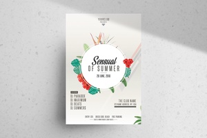 Tropical Circle Sensual of Summer Flyer Template