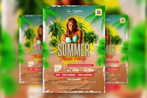 Tropical Summer Event Party Flyer Template
