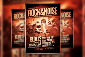 Vintage Photo Rock Event Flyer Vorlage