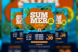 Waves Tropical Summer Party Flyer Template