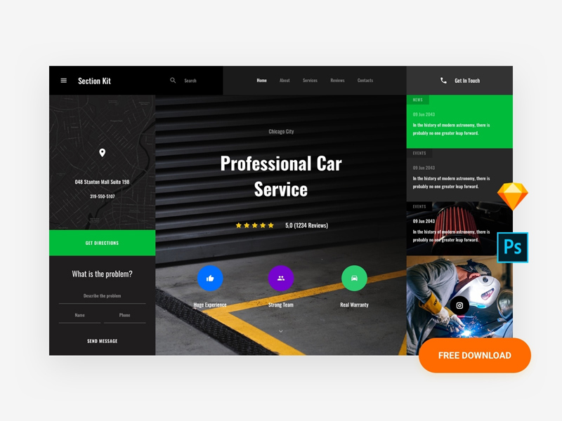 Car Service Website Template