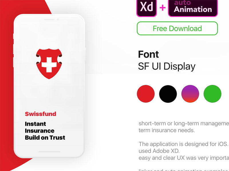 Insurance App Concept for Adobe Xd