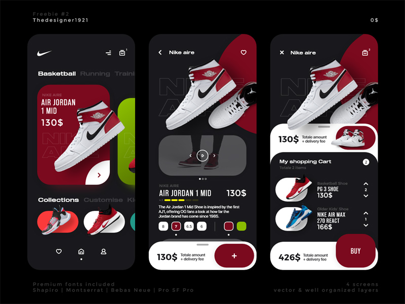 Nike Store App UI