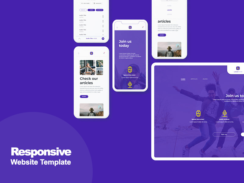Responsive Xd Website Template