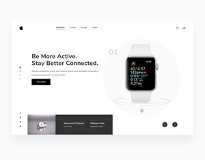 Apple WatchOS 5 – Minimal XD Website Template
