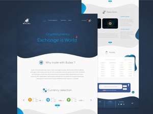 Bullex – Cryptocurrency Website made with Adobe XD