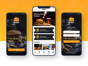 Burger Company App Kit – Free XD