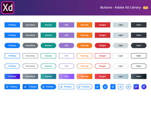 Buttons Library for Adobe XD