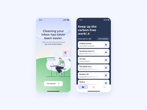 Email Inbox Cleaning App UI - Carbonmail