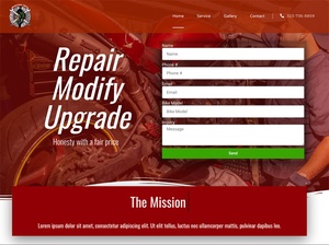 Sitio web de reparación de motocicletas de Tony certificado