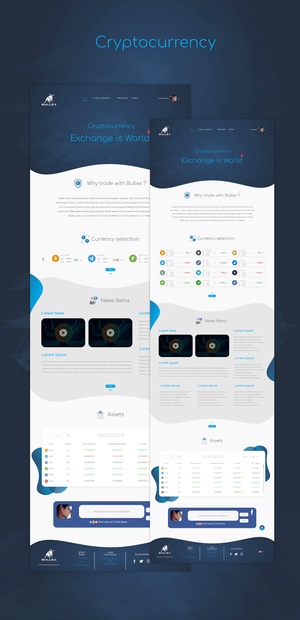 Cryptocurrency Website Template Adobe XD