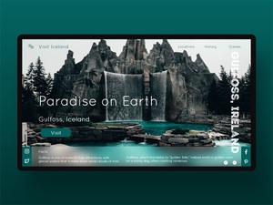 Шаблон туристического сайта в Исландии