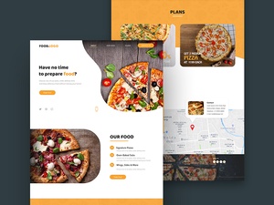 Food Website Template for Adobe XD