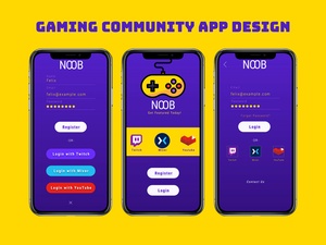 Gaming Community App Signup Design For Adobe XD