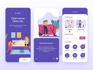 Home Cleaning Mobile App UI