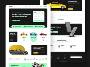 Cab and Taxi Service Landing Page