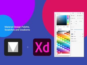 Цветовая палитра дизайна материала - Adobe XD