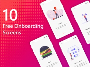 10 Mobile Onboarding Screens for Adobe XD