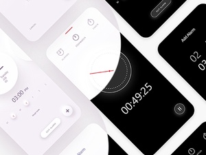 Application d'horloge mobile UI