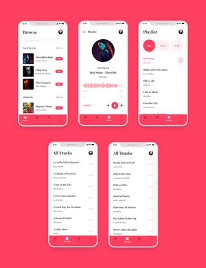 Music Player App UI Kit for XD and Sketch