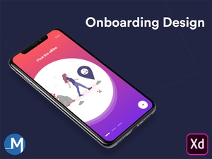 App Onboarding Screen for Adobe XD