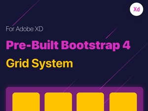 Bootstrap 4 -Gittersystem für Adobe XD
