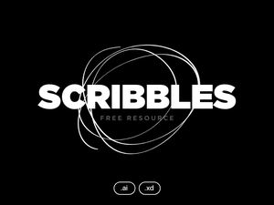 Scribbles, установленные для Adobe XD и Illustrator