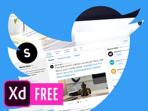 Twitter Profile Template for Adobe XD