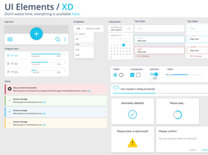 Элементы пользовательского интерфейса для Adobe XD