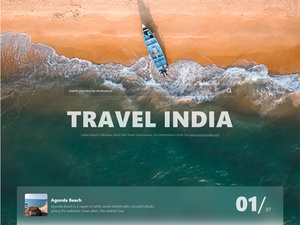 Дизайн заголовка веб -сайта Travel & Yoga