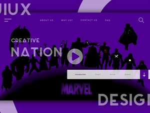 Заголовок веб -сайта UI/UX Design Template