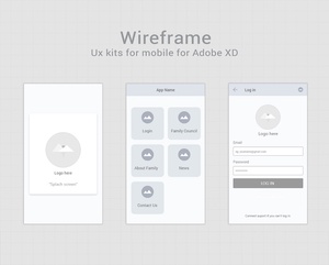 Adobe XD Wireframe Mobile Kit