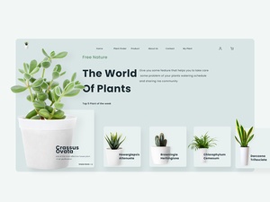 Plants Shop Website Xd Template