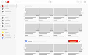 YouTube Nuevo diseño de diseño para Adobe XD