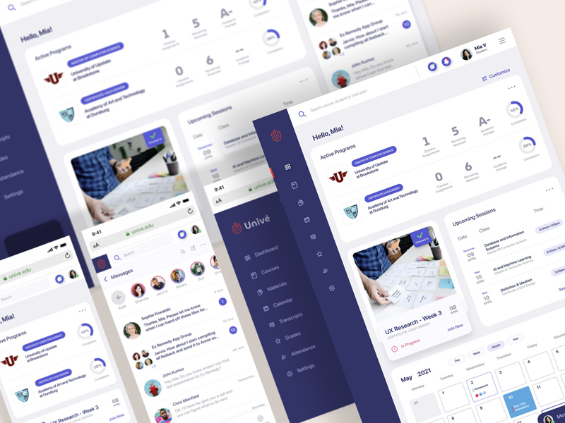 Responsive Student Dashboard - Free Figma Resources - Download Sketch ...