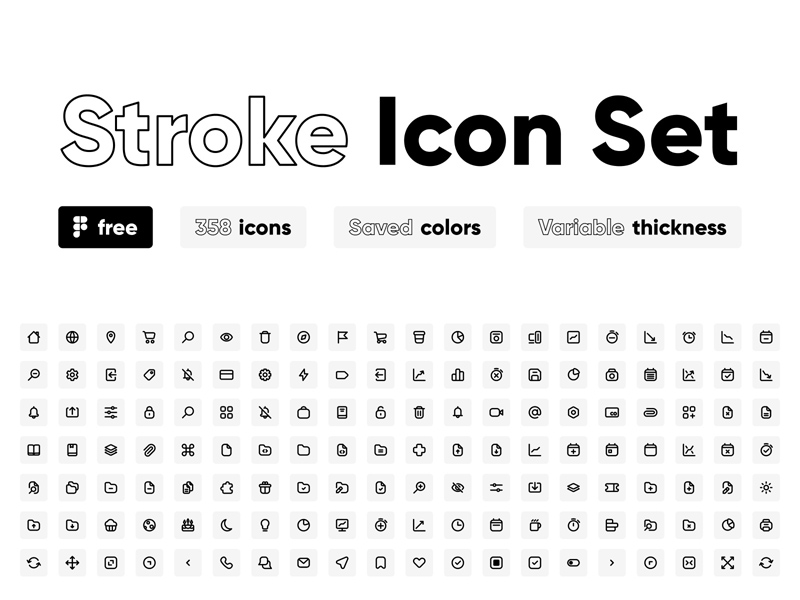 Stroke Icon Set for Figma