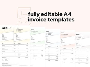 A4 Invoice Template (Fully Editable)