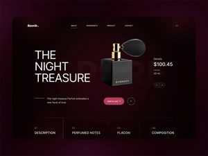 Plantilla del sitio web de la tienda de perfume
