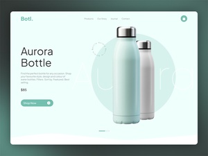 Drinking Water Bottle Product Design Page