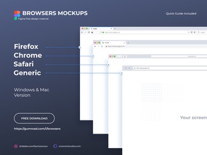 Browsers Mockups – Free Figma Download