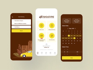 Alquiler de autos iOS Aplicación UI